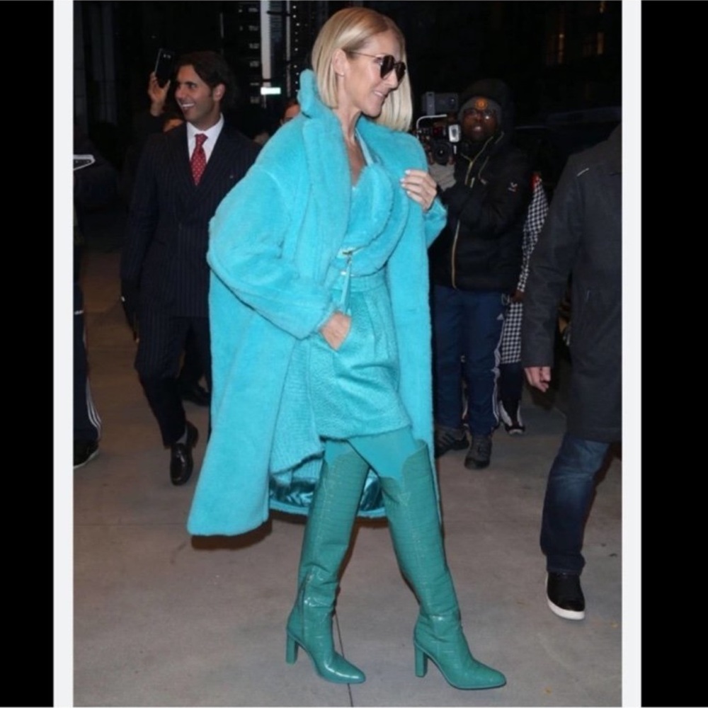 Maxmara over the knee croc embossed boots - Picture 10 of 10